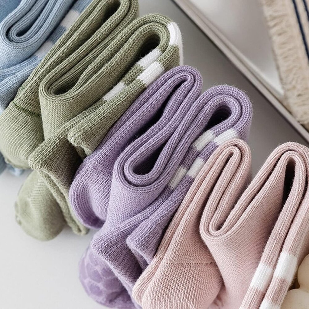 8 Pairs Long Yoga Socks with Grip for Women Anti Skid Gripper Socks No Slip Sock - Picture 6 of 6